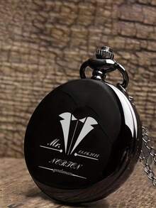 Personalized Custom Text Pocket Watch, Groomsman Gift And Father's Day Gift, Groom Wedding Engraved Gift, Father's Day Dad Gift - Multicolor - View 4