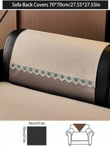 1件装柔软雪尼尔沙发垫套，四季通用沙发座垫保护套，现代简约防滑沙发套，防尘可水洗，清新时尚，宠物友好，适用于卧室、办公室、客厅组合家具，L型沙发和1/2/3/4座沙发 - 卡其色 - 查看 16