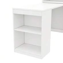 Multifunctional Folding Table Measuring 130x51x137cm That Combines A Desk And Cabinet In One Design, Four Storage Compartments For Efficient Organization, High Load Capacity, White Color. - 白色 - 查看 11