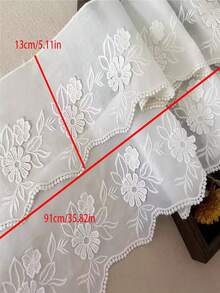 1 yarda de Encaje bordado floral 3D, suministros de costura y manualidades DIY - Flores 3D - Ver 4