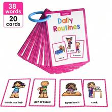 Lachilly 家庭、学前教育、儿童英语学习、单词卡、身体部位、水果、蔬菜、动物、颜色和形状、数字、儿童英语学习、蒙特梭利玩具、常用词汇单词卡、学校、学生、文具、学习用品、英语字母、学前教育玩具、辅音-元音-辅音 (CVC) 单词、自然拼读 - 彩色 - 查看 21