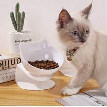 1个便携式通用宠物碗，适用于猫狗，15度倾斜塑料底座防止倾倒，稳固的宠物喂食器，让宠物开心 - 400毫升 - 查看 3