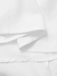 QUNGIGU Chân váy maxi xẻ tà cạp cao tối giản dành cho nữ, thiết kế cổ điển với cúc cài, thích hợp cho kỳ nghỉ hoặc đi biển. - trắng - Xem 11