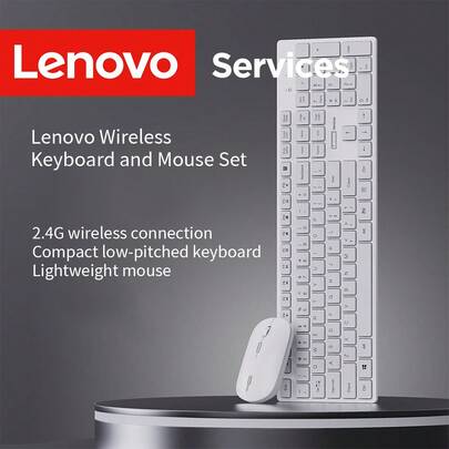 Lenovo 联想商用无线键盘鼠标套装，2.4G稳定连接，低延迟，长续航，舒适手感，兼容多种设备