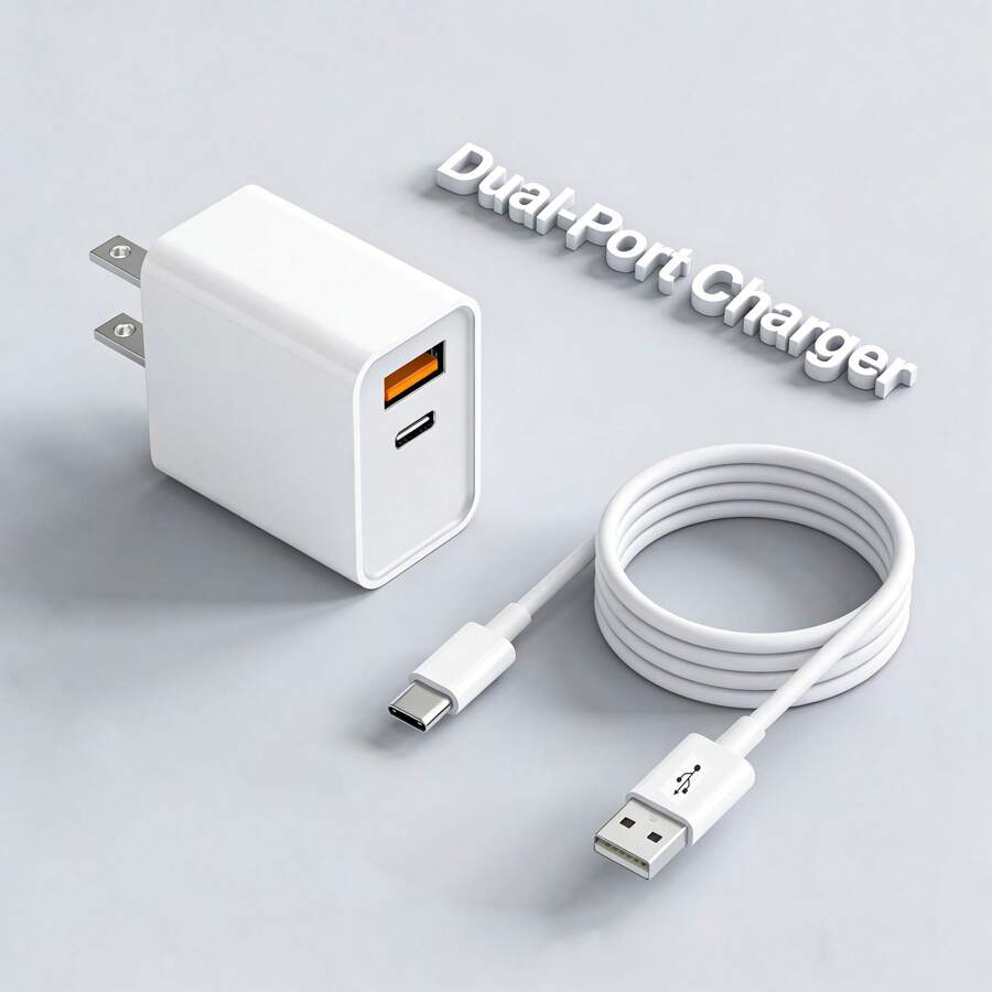 20W PD 美规插头快充墙式适配器 + 100厘米 USB 转 Lightning 充电线,高速数据传输和快充,兼容 14 Pro Max/14 Pro/14 Plus/14/13/12/11/XS/XR/8/7/6 系列 - 查看 1