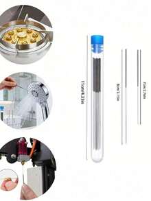Bộ dụng cụ vệ sinh đầu phun 10/20 chi tiết, dùng cho cần gạt nước kính chắn gió, đầu máy in 3D, ống thông hơi bếp ga, đầu vòi sen, bàn chải kim loại đa năng dùng trong gia đình để làm sạch các đầu phun nhỏ bị tắc nghẽn. - nhiều màu - Xem 8