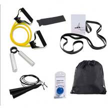 DECO Home Gym 7-Piece Fitness Kit Resistance Training, Stretching Set, Grip Enhancers - 黑色 - 查看 1