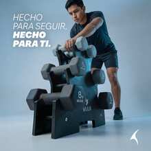 MUUK FITNESS Neoprene Dumbbell Set With Rack | Non-Slip For Home Or Gym Workouts | Includes Rack | 20LB Set (2*2LB + 2*3LB + 2*5LB + Rack) And 32LB Set (2*3LB + 2*5LB + 2*8LB + Rack) - Grey Set 3, 5, 8 LB - View 10