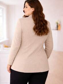 Plus Size Max Blazer. Tailored Fabric. Sizes G1, G2, G3. - Beige - View 2