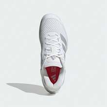 Adidas 男子輕量DROPSET 4 運動鞋緩震競速跑鞋 - 白色/銀色 - 查看 4