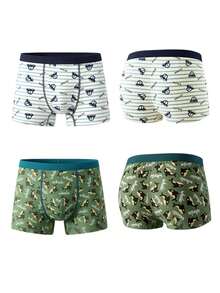 8pcs/Pack Kids Boys Underwears, Fashion Students Boxer Briefs, Cute Cartoon Print Boys Underpants - 彩色 - 查看 3