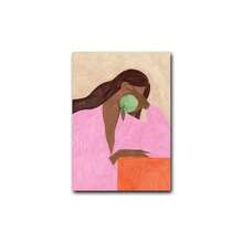 1 tấm tranh nghệ thuật trừu tượng hình người phụ nữ, màu hồng be, tranh treo tường nữ tính, hình người phụ nữ trừu tượng với hoa theo phong cách Tây Ban Nha tối giản hiện đại Boho, không khung. - nhân vật - Xem 7