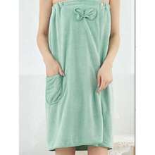 1 Set Albornoz de secado rápido y suave, toalla de baño súper absorbente y de secado rápido, adecuada para baño, spa, dormitorio, hogar y viaje - Verde - Ver 12