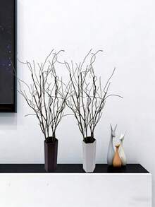 1pc/3pcs/5pcs Artificial Curly Willow Branches Decor, Brown Twig Floral Bouquet, Tall Suitable For Vase, DIY Crafts, Wedding Floral Arrangements, Home Decor, Indoor, Vintage Vine And Twigs For Home, Garden, Hotel, Office, Party, Kitchen - Black - View 3