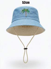 1pc 2-6Y Toddler Boys' Coconut Tree Bucket Hat, Cute Summer Sun Hat, Lightweight Quick Dry Soft Material, One Size Fits Most, Washable For Beach, Outdoor Play, Camping - 1PC - View 15