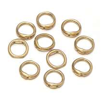10pcs/Pack Stainless Steel Double Hole Pig Nose Rings, 5/6/8mm Simple Solid Color Metal Rust-Proof Linking Rings, DIY Jewelry Accessories For Bracelets, Keychains, Pendants - Hidden Coil - View 11