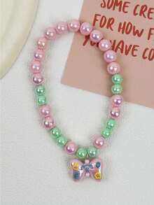 1pc Cute Cat & Dog Beaded Necklace, Retro Gamepad Pendant Necklace, Fashionable Pet Collar Accessory - Multicolor - View 8