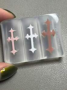 1 khuôn silicon làm móng nghệ thuật hình thánh giá và vầng hào quang, khuôn silicon nghệ thuật sang trọng phong cách Gothic. - Trong sáng - Xem 4