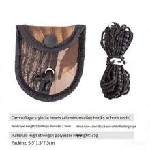 Multifunctional Windproof Clothesline Outdoor Camping Gear - Adjustable Reflective Tent Rope, Portable Anti-Slip Hanging Rope, Hotel Travel Tent Essential Storage Accessory - Multicolor - View 5