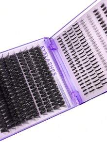 18 Rows D DD Curl Lash Clusters Kit 100D 80D 60D With Lash Spikes & Bottom Lashes DIY Eyelash Extensions - C - View 4