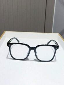 3pcs/1pc Square Frame Everyday Glasses, Suitable For Men And Women, Campus Style Design, Can Shape The Face - Transparent - View 6