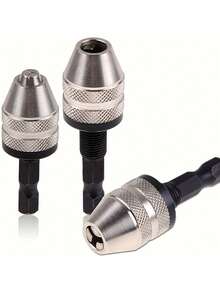 Quick Change Drill Chuck Adapter - Keyless Drill Chuck With 1/4" Hex Shank, Combines Impact Driver And Screwdriver Functions, Easily Converts For Drill Bit Replacement - A - View 9