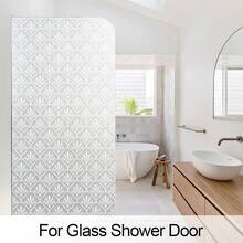 1pc Floral Pattern Privacy Window Film, Self-Adhesive No Glue Design, Anti-UV & Frosted Glass Sticker For Home Decor, Suitable For Office, Living Room, Bathroom - Pearlescent Frosted Film - View 7
