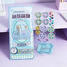 3D水晶浮雕叠叠贴纸，卡通动物造型工艺贴纸，适用于DIY儿童手工剪贴簿用品 - 多色 - 查看 13