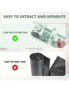 30/60/120 Pcs Of 10-Volume Bathroom Garbage Bags, Extra-Thick Garbage Baskets, Sturdy And Durable, Suitable For Homes, Offices, Bedrooms. Disposable Thin Garbage Bags, Small Bag Garbage Bags, Colorful Household And Outdoor Garbage Box Linings, Leak-Proof, Can Be Used In Cars, Offices, Pet Waste. Garbage Bags, Stain-Resistant And Labor-Saving, Multiple Colors, Suitable For Kitchens, Bathrooms, Households - A - 查看 5