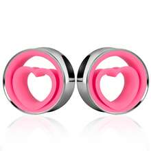 2 chiếc khuyên tai hình sừng hai tông màu bằng thép không gỉ, trang sức xỏ khuyên cơ thể không gây dị ứng, trang sức thiết kế Cyberpunk dành cho nữ. - tròn - Xem 28