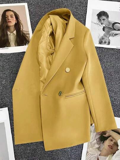 新款春季女士个性化西装外套。翻领设计，也适合秋季穿着。非常适合约会、派对、婚礼和其他正式场合。也非常适合情人节约会和婚礼宾客，展现端庄优雅的形象。