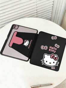 SANRIO Ốp lưng hình mèo dễ thương có ngăn đựng bút, chân đế xoay 360° bảo vệ cho iPad Pro 11/Air/Mini 10.2/10.9/8.3 inch 2024-2022 - Nhiều màu - Xem 3