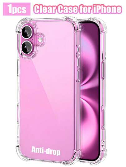 MIGAE 单包装 - 纯色 TPU 材质，奢华超清透明气囊手机壳，兼容 16/16 Plus/17 Pro Max/17/17 Pro/17 Air/16 Pro Max/16 E/16 Pro/16/15 Pro/15 Pro Max/15/13/14/11/14 Pro/14 Pro Max/14 Plus/15 Plus/7 G/8 G/7 Plus/X/Xs/Xr/Xs Max，防震防刮，晶莹剔透，完美保护壳，周年纪念日、生日及日常使用的理想之选，兼容其他 手机壳。