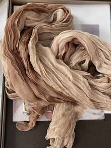 1条女士长款轻薄渐变色围巾，时尚休闲，适合日常搭配、海滩、旅行、防晒 - 彩色 - 查看 22