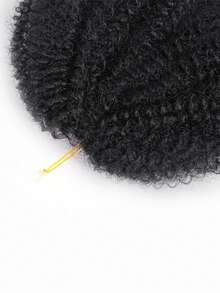 8/10/12 pulgadas Trenzas de Marley suaves y esponjosas, trenzas africanas de ganchillo elásticas, trenzas de giro de Marley sintéticas, cabello de trenzado a granel, trenzas cortas, trenzas de Marley, adecuadas para mujeres africanas, edición de Año Nuevo - Negro - Ver 5