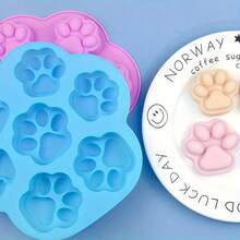 1pc Silicone Mold Cute Dog/Cat Paw Pattern Soap Resin Decoration Craft Tool - View 2
