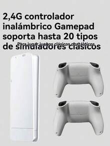 1 Set de Consola de Juegos para el Hogar que se puede conectar a TV/Proyector/Pantalla de Computadora Plug and Play con 30,000 Juegos Retro Nostálgicos Incorporados 20 Simuladores Proyección HD Stick de Juegos Arcade Joystick Caja de Juegos Control Interactivo para Fiestas Videojuegos Regalo de Vacaciones y Cumpleaños - Blanco - Ver 7
