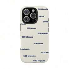 Jesus God Phone Case, Christian Bible Verses Cover fit For iPhone17, 16, 14, 15, 13, 12, 11, X Plus/Air/Pro Max/Pro, S25,S24,S23,S22,S21,Ultra Plus FE, Jesus Loves You Tough Case, Coquette Style Protective Protection - Weiß1 - Übersicht 3