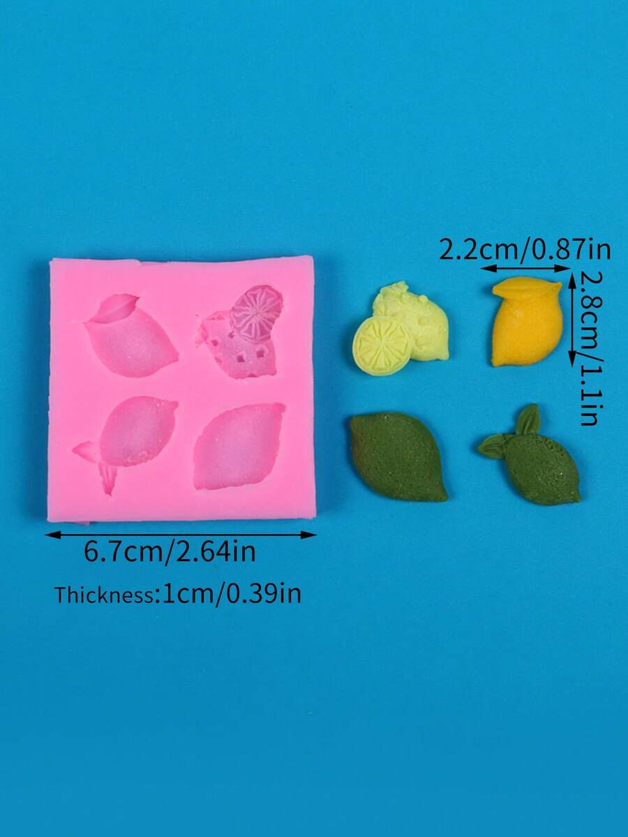 1 pieza Molde de silicona con forma de limón, para decorar pasteles, chocolates, pudines, caramelos - Multicolor - Ver 1