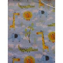 Mosquito Net For **** MINI CRIB **** Boy Choose Your Color Safari Green/Beige/Blue - Valance + Tulle - Blue - View 1