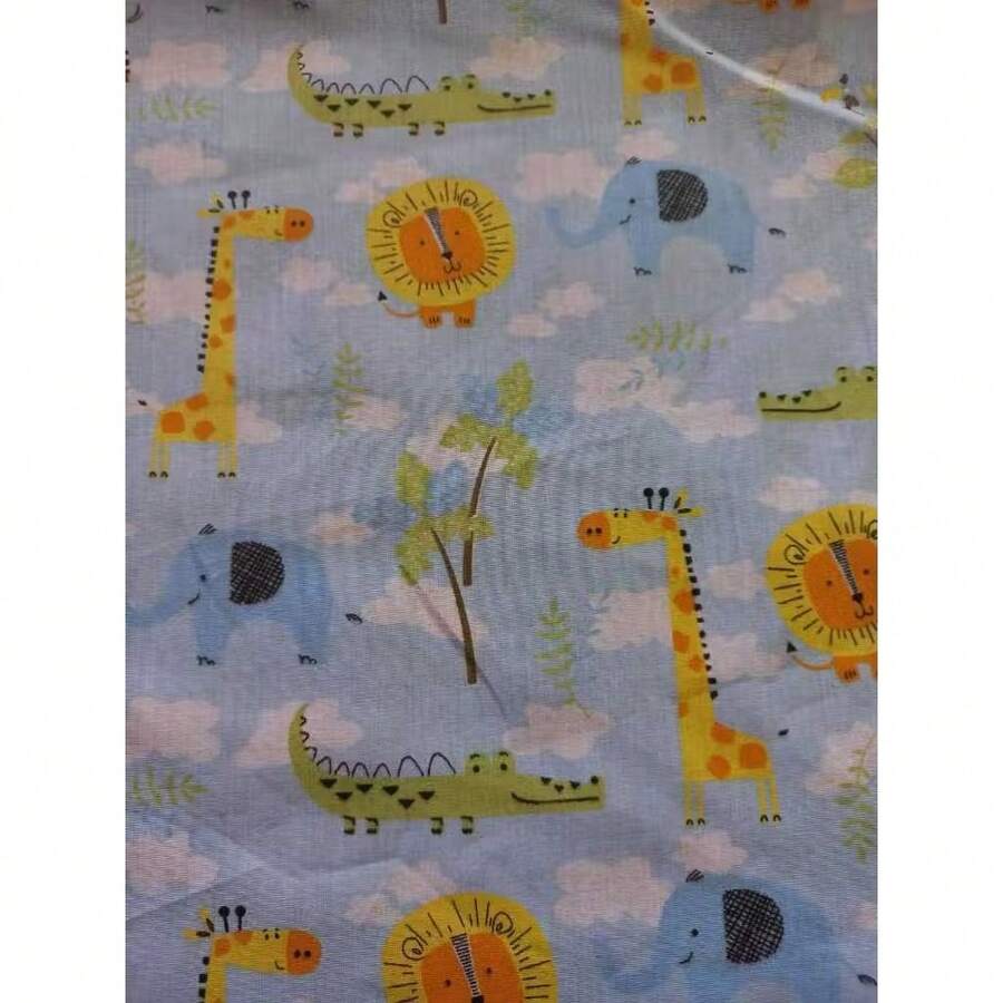Mosquito Net For **** MINI CRIB **** Boy Choose Your Color Safari Green/Beige/Blue - Valance + Tulle - Blue - View 1