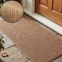 1 pieza Alfombra larga con estampado de piña | Alfombra suave y decorativa para patio, alfombra de exterior, porche, pasillo, felpudo lavable | Alfombra larga de piña de exterior para patio, porche, entrada - Marrón - Ver 4