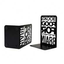 Motivational-Style Hollow Bookends For Reading Mottos, Minimalist Decorative Bookends For Bookshelves, Heavy-Duty Book Stoppers Suitable For Bookshelves, Literary Gifts For Book Lovers And Office Workers Office Desk Accessories Desk Accessories Office Supplies Office Accessories - One Size Fits All - View 5