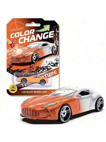1pc High-Quality Alloy Car Model, Temperature Sensitive Color Changing Inertial Racing Car, Turns Color In 35°C Water, High-Quality Wear-Resistant, Suitable For Teenagers/Adults, Home Decor, Desktop Ornament, Perfect Birthday/Valentine's/Holiday Gift, Toy Vehicle With Multiple Color Changing Designs - Multicolor - View 11