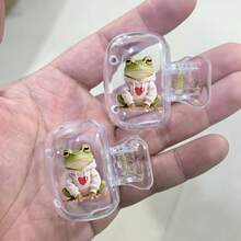 2pcs Cute Frog Toothbrush Protective Cover, Toothbrush Holder, Portable Travel Toothbrush Cover, Small Gift For Family Members, Suitable For Home/Travel, Fun Frog Pattern - Multicolor - View 1