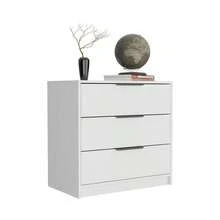 Dresser 27"H 3 Drawers Dresser Superior Top White - White1 - View 5