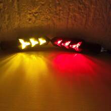 Tecnomoto 2 Pieces Directional Led Bi-Color Sequential Universal Baseno - Red - View 2