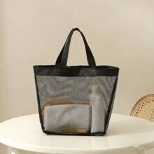 1pc Portable Travel Toiletry Bag, Multi-Functional Waterproof Cosmetic Pouch With Smooth Zipper, Lightweight And Durable Organizer Bag For Cosmetics, Skincare, Toiletries, Shampoo, Body Wash And Personal Items - Black - View 15