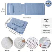 Thảm bồn tắm PVC có giác hút, thảm chống trượt cho phòng tắm có tựa lưng, đệm tắm SPA tại nhà - Thảm chống trượt - Xem 14