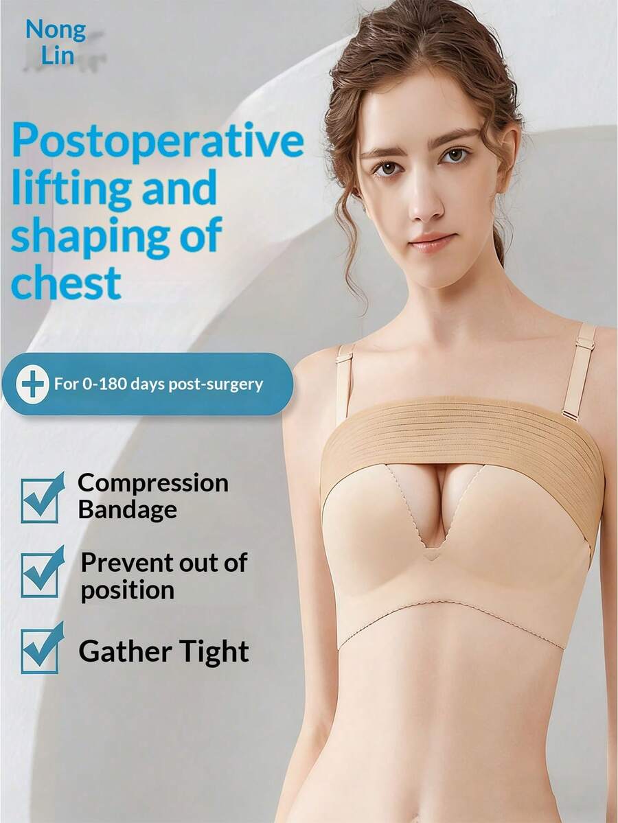 1pc Adjustable Women Sports Bra Strap, High Intensity Chest Support Band, Shock-Absorbing Compression Chest Wrap, Breathable Elastic Chest Fixation Strap, Suitable For Running, Skipping, Fitness - Multicolor - View 1